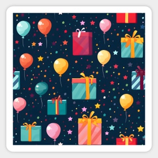 Happy Birthday Party Celebration Pattern 12 Sticker